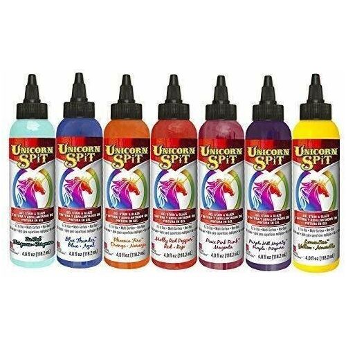 Unicorn SPiT Sunset Collection 4 OZ- Lemon Kiss, Phoenix Fire, Molly Red Pepper, PiXiE Punk PiNK, Purple Hill Majesty, Blue Thunder and Zia Teal