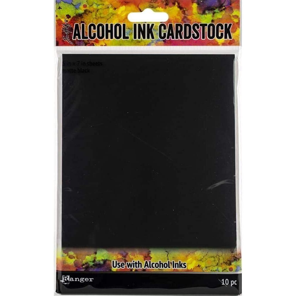 Tim Holtz Alcohol Ink Surfaces - Yupo White Heavystock & Black Matte Cardstock