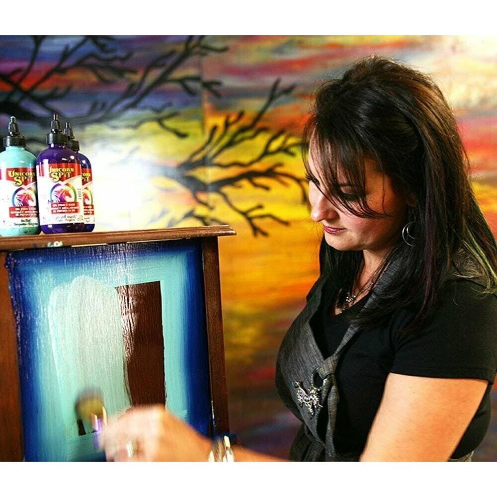 Unicorn SPiT 5771010 Gel Stain and Glaze, Midnight's Blackness 8.0 FL OZ Bottle