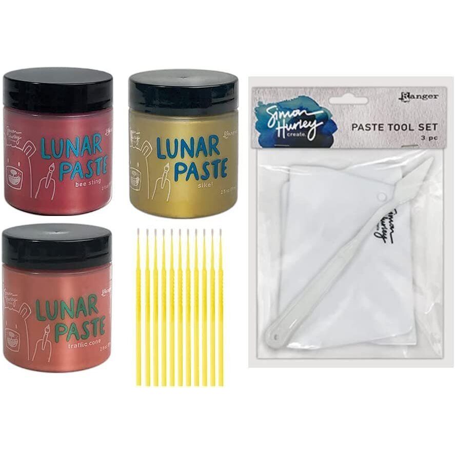 Simon Hurley Lunar Paste Bundle - Bee Sting, Traffic Cone and Sike! with Paste Tool Set and Trebbies Detail Stick