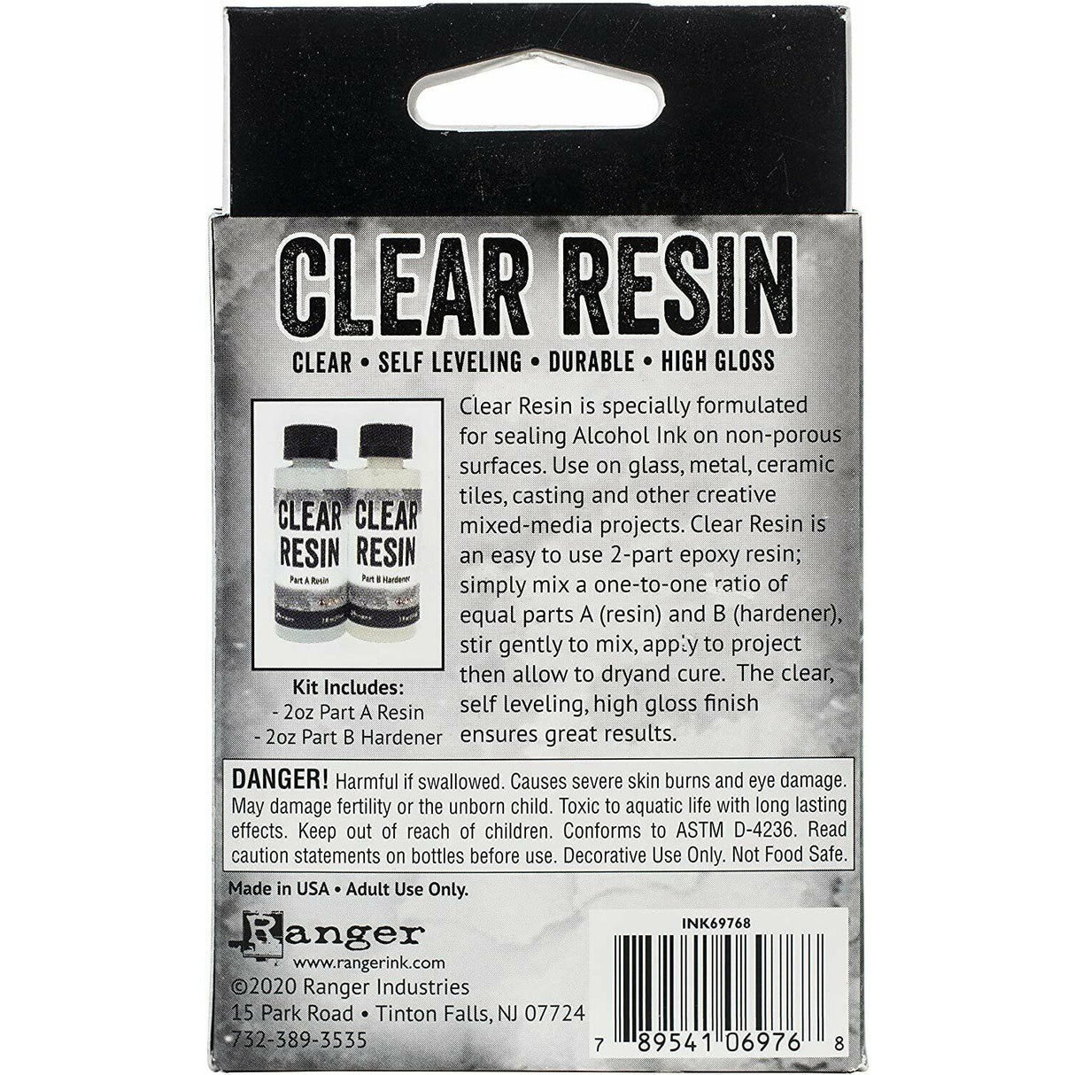 RANGER INDUSTRIES Clear Hard, 2oz Resin & 2oz Hardener