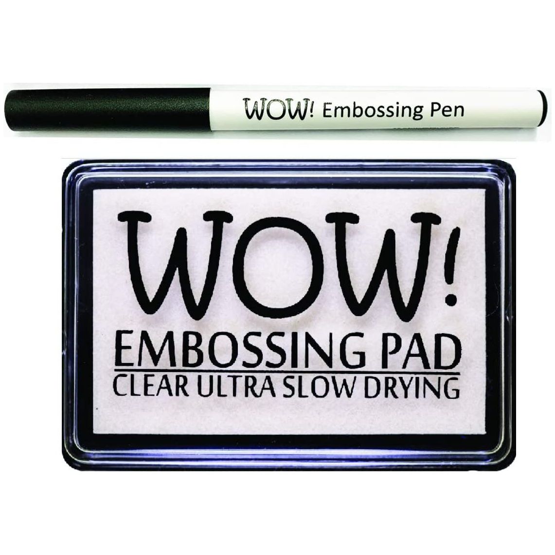 Wow Clear Embossing Ink Pad Ultra Slow Drying WV02 and Embossing Pen WV04 - Bundle 2 Items