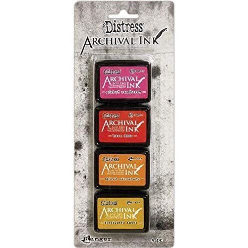 Tim Holtz Distress Archival Mini Ink Kits - Kit #1, Kit #2 and Kit #3 - 12 Mini Ink Pads - 3 Item Bundle