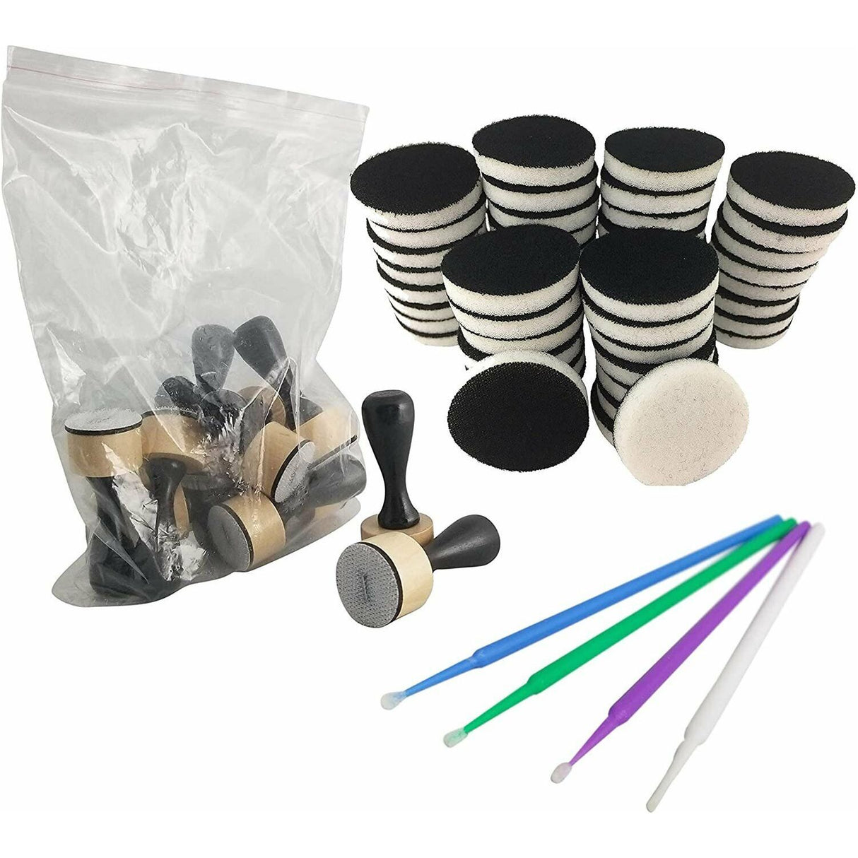 Tim Holtz - Ranger - Ink Mini Ink Blending Tool Big Pack of 12-1 Inch Ink Round Blending Replacement Foams, Mini, 50-Pack
