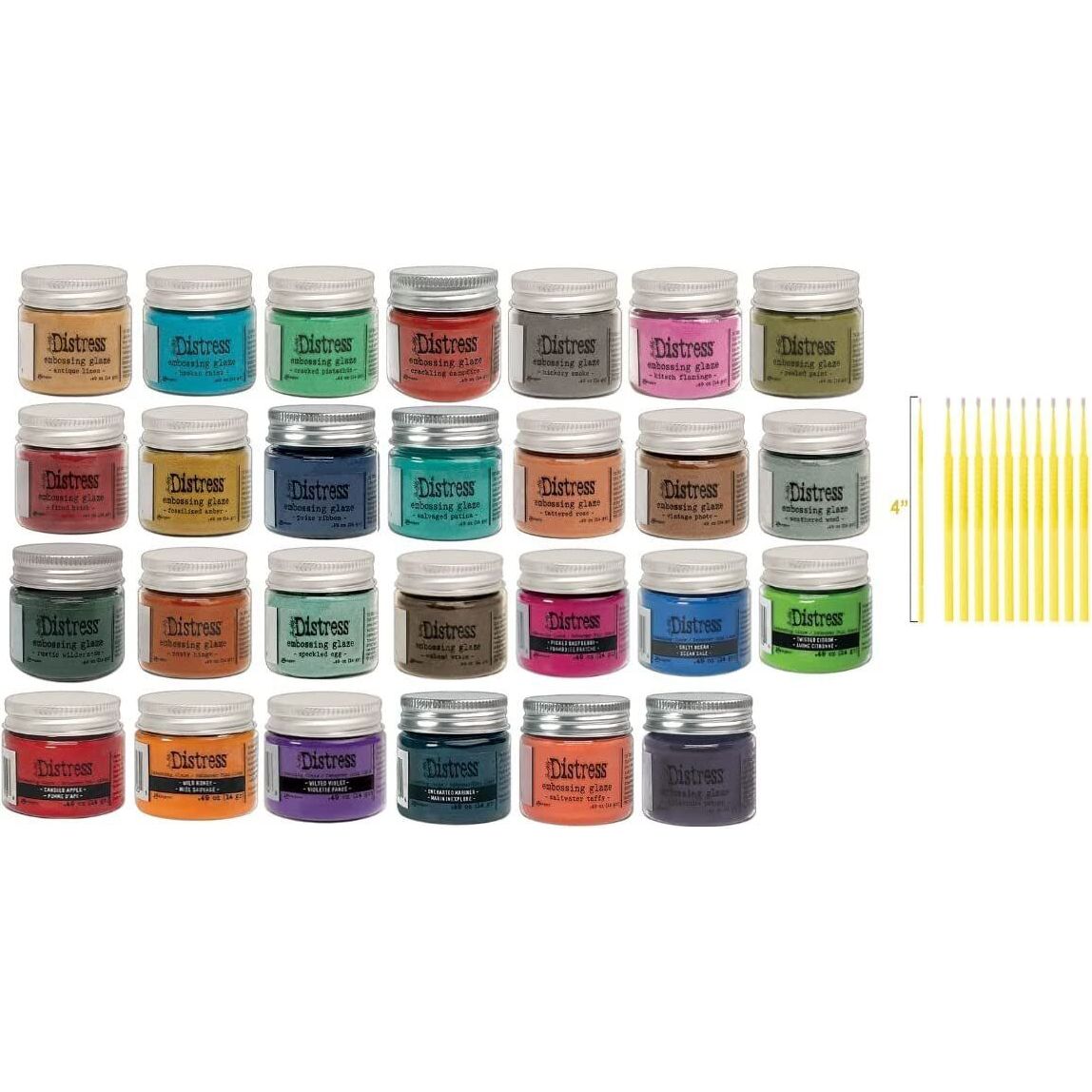 Ranger Tim Holtz Embossing Glaze Mega Set with TreBBies Fine Detail Sticks