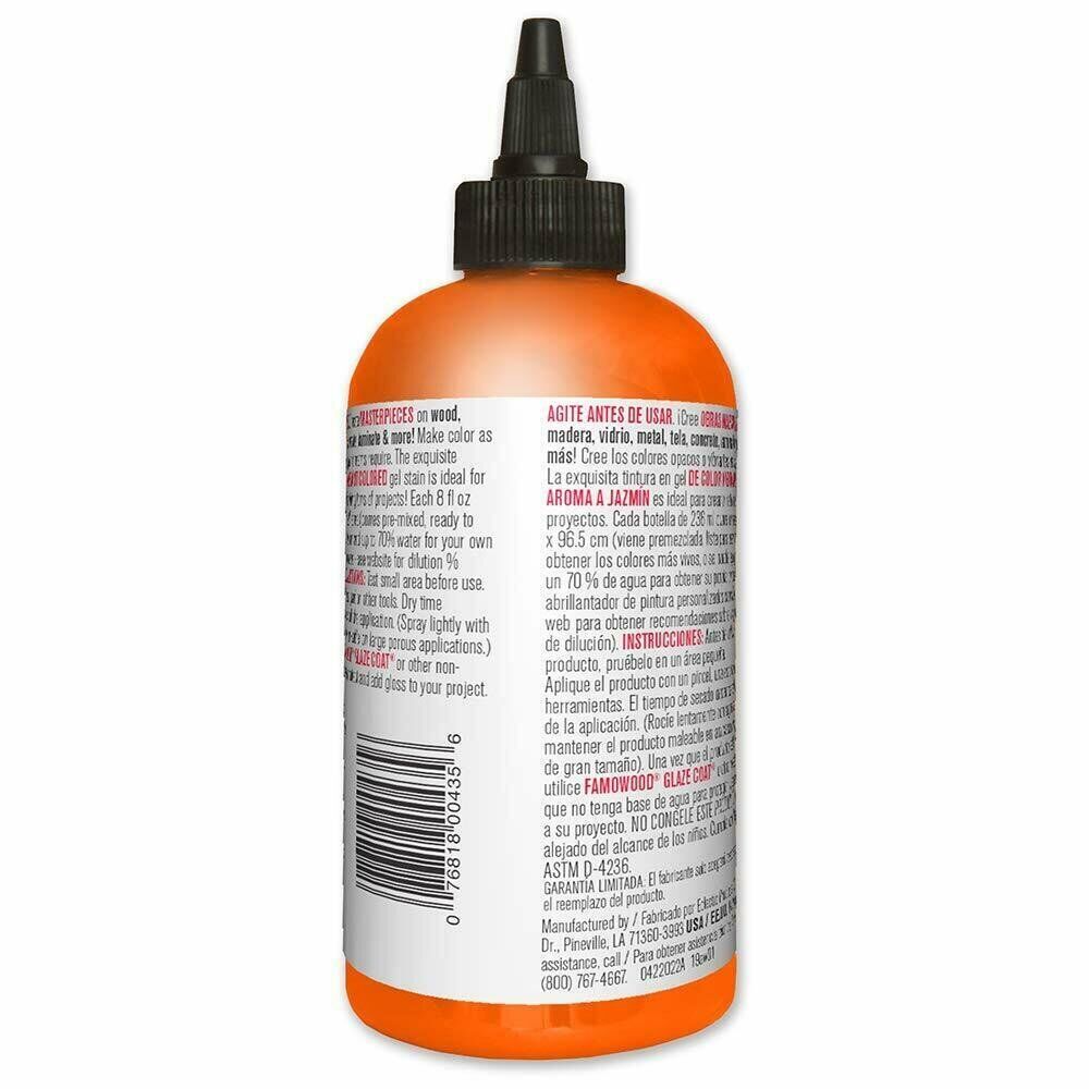 Unicorn SPiT 5771003 Gel Stain and Glaze, Phoenix Fire 8.0 FL OZ Bottle, Orange, 8