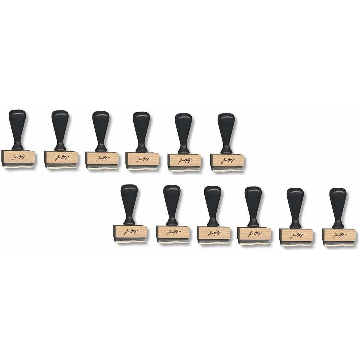 Ranger Tim Holtz Bundle Alcohol Ink Applicator Stamp Handle 12 pk Rectangle Blending Tool Big Pack