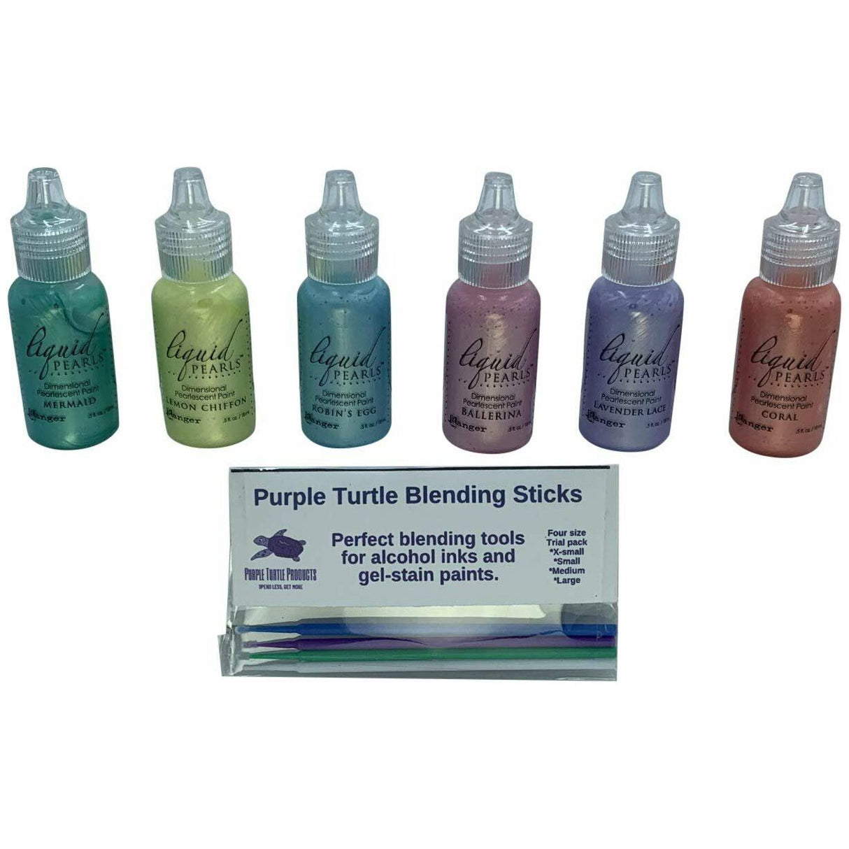 Ranger - Liquid Pearls Bundle includes Purple Turtle Blending Sticks