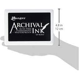Jumbo Jet Black Archival Bundle - Jumbo Jet Black Archival Ink Pad and Reinker with Trebbies Detail Sticks