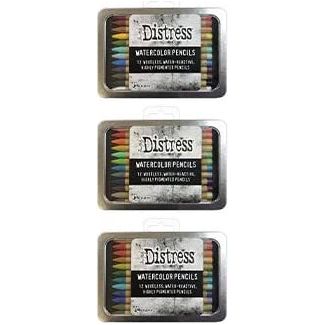 Ranger Ink Bundle Tim Holtz Distress� Watercolor Pencils Sets - sets 1, 2 and 3- TDH76308, TDH76315, TDH76643