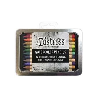Trebbies Ranger Tim Holtz Ink Distress Watercolor Pencils - 36 Woodless Watercolor Pencils Sets 4, 5, and 6 - Solid Water-Reactive Pigments Detail Sticks