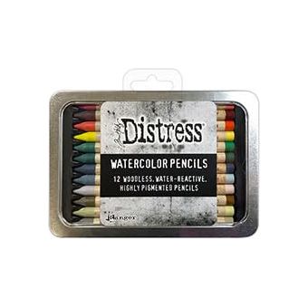 Trebbies Ranger Tim Holtz Ink Distress Watercolor Pencils - 36 Woodless Watercolor Pencils Sets 4, 5, and 6 - Solid Water-Reactive Pigments Detail Sticks