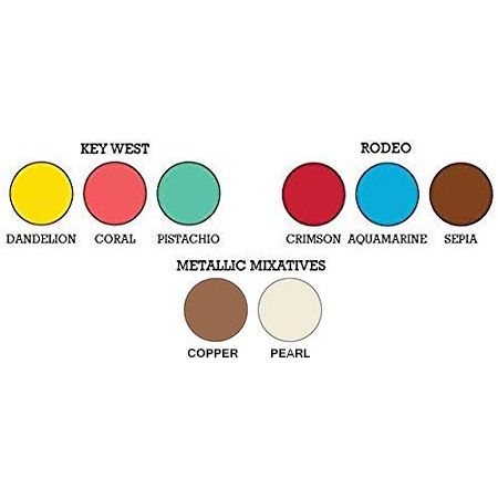 Tim Holtz Alcohol Inks and Metallics Mixatives Set for Painting, Card Making, Scrapbooking (Key West/Rodeo/Metallics Mixatives Set 2)