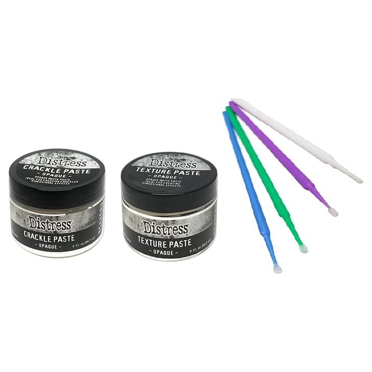 Ranger Distress Opaque Paste Bundle - Crackle Paste and Texture Paste