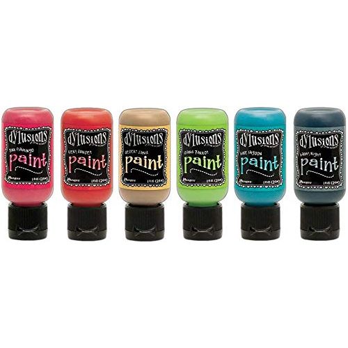 Dyan Reaveley's Dylusions Paint - January 2020 Colors - 6 Flip Cap Bottles
