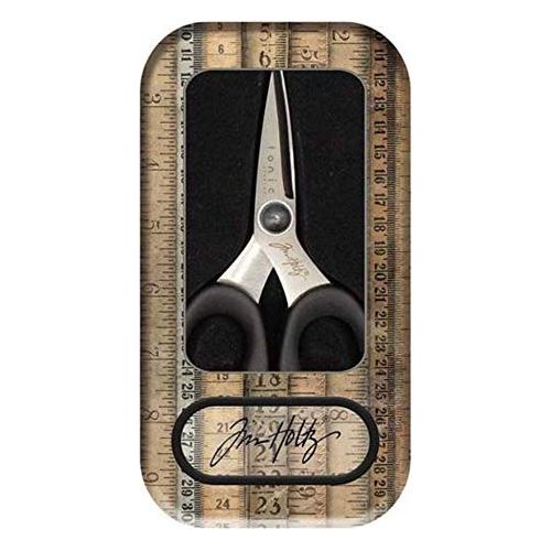 Tim Holtz Haberdashery Scissors - Bundle of Two Pairs of Soft Grip Snip Scissors, 5" and 6"