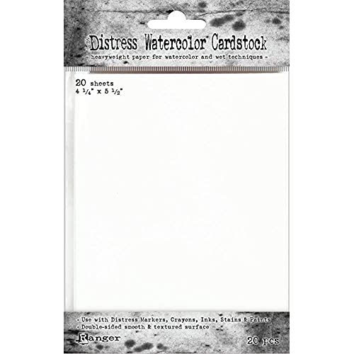 Tim Holtz Ranger Ink Distress Watercolor Cardstock 60 Sheets 4.25 x 5.5 inches