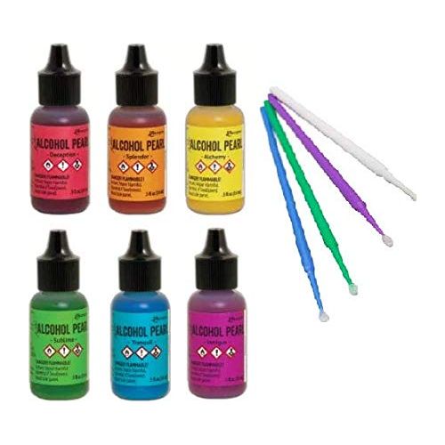 Tim Holtz Alcohol Pearls Bundle 11 Bottles Plus Blending Tools (Kit 1 and 2)