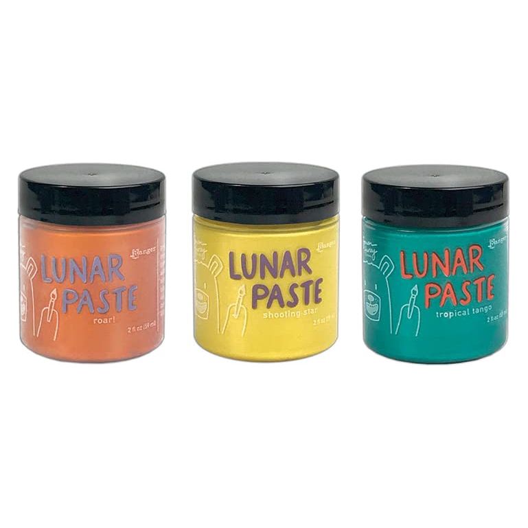 Simon Hurley Lunar Paste Bundle - Roar!, Shooting Star, Tropical Tango with Paste Tool Set and Detail Sticks