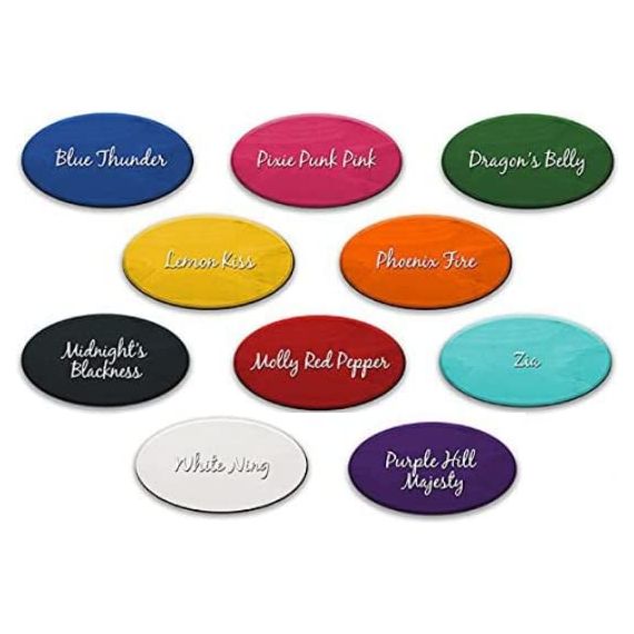 Unicorn SPiT Gel Stain & Glaze in One - 10 Paint Collection 8oz Bottles with 10 TreBBies Fine Detail Sticks