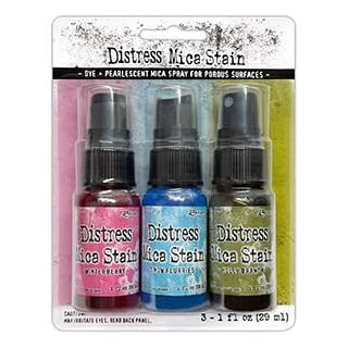 Ranger Holtz Distress Mica Stain Bundle - Holiday Mica Sets #1 & #2 with Trebbies Detail Sticks