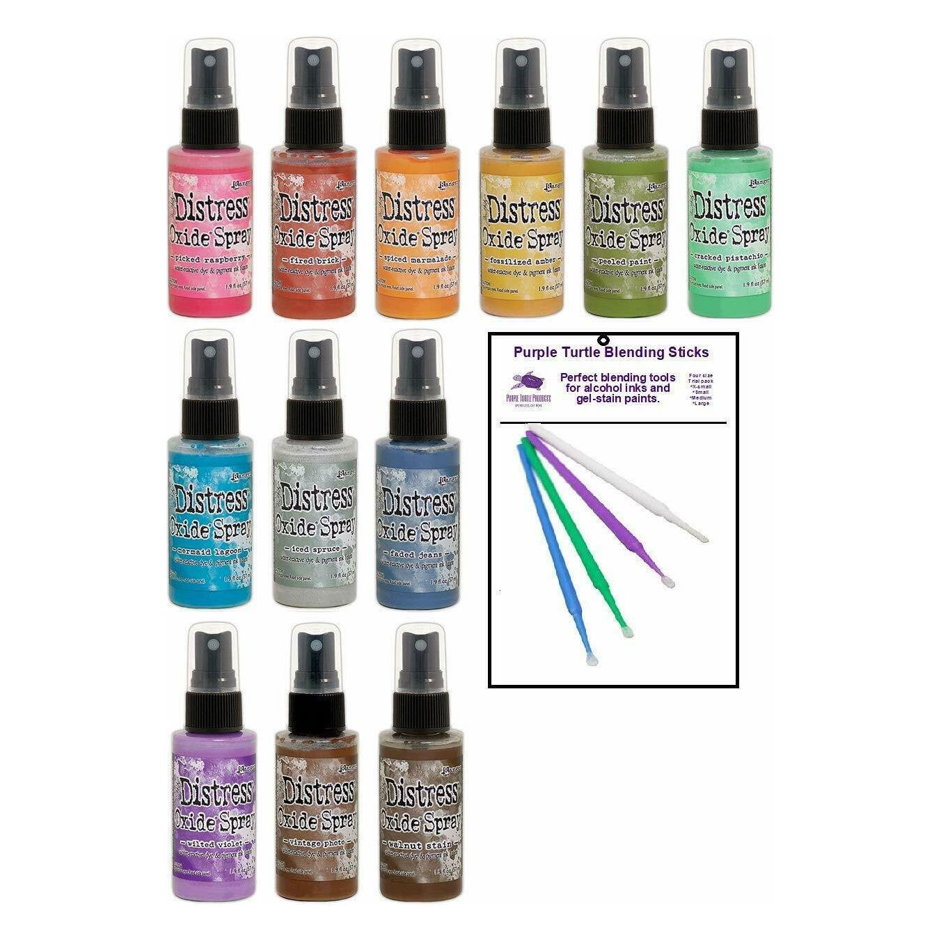 Tim Holtz Distress Oxide Spray Bundle Set #1 New 2019 Colors (12 Bottle Set)
