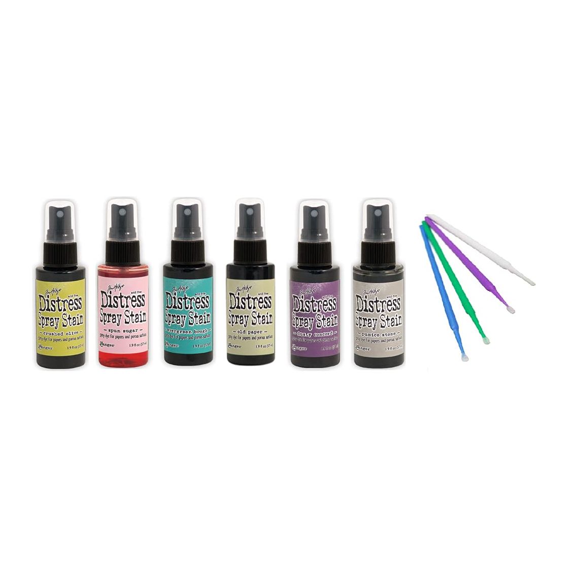 PTP Flash Deals Ranger Tim Holz Bundle Favorites Distress Spray Stain Set - Includes Blending Sticks (Fun Brighter Collection)