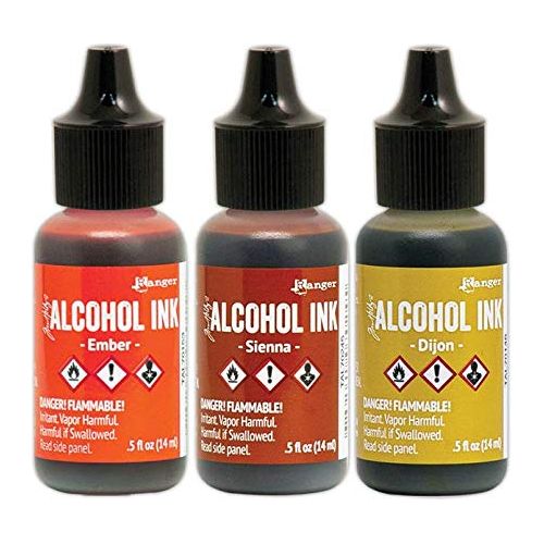 Ranger Alcohol Inks New 2020 Colors Bundle Boysenberry, Cobalt, Dijon, Ember, Everglades, Fiesta, Glacier, Gumball, Laguna, Mojito, Monsoon, Moss, Rosewood, Sienna, Vineyard with Bonus Detail Sticks