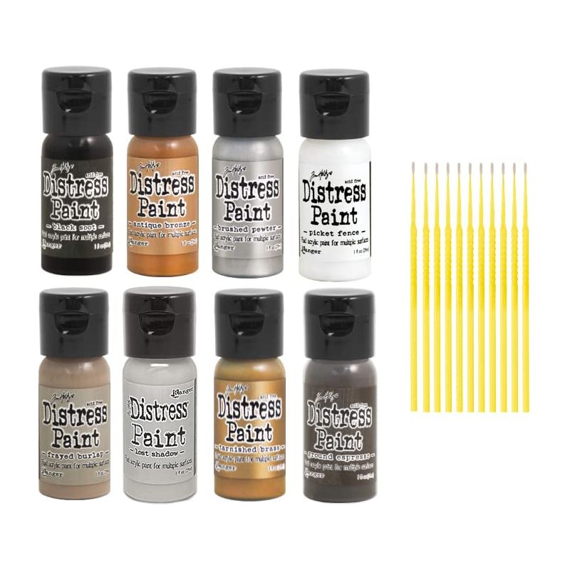 Trebbies Distress Paint Bundles - Water-based Acrylic Distress Paints Detail Sticks (ELEMENTS COLLECTION)