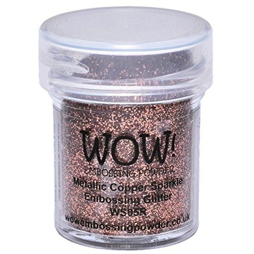 Wow! Sparkle Bundle - Embossing Powders 4 (15ml) Jars Metallic Gold Sparkle, Metallic Copper Sparkle, Pearl Gold Sparkle and Metallic Silver Sparkle (Gold, Silver)