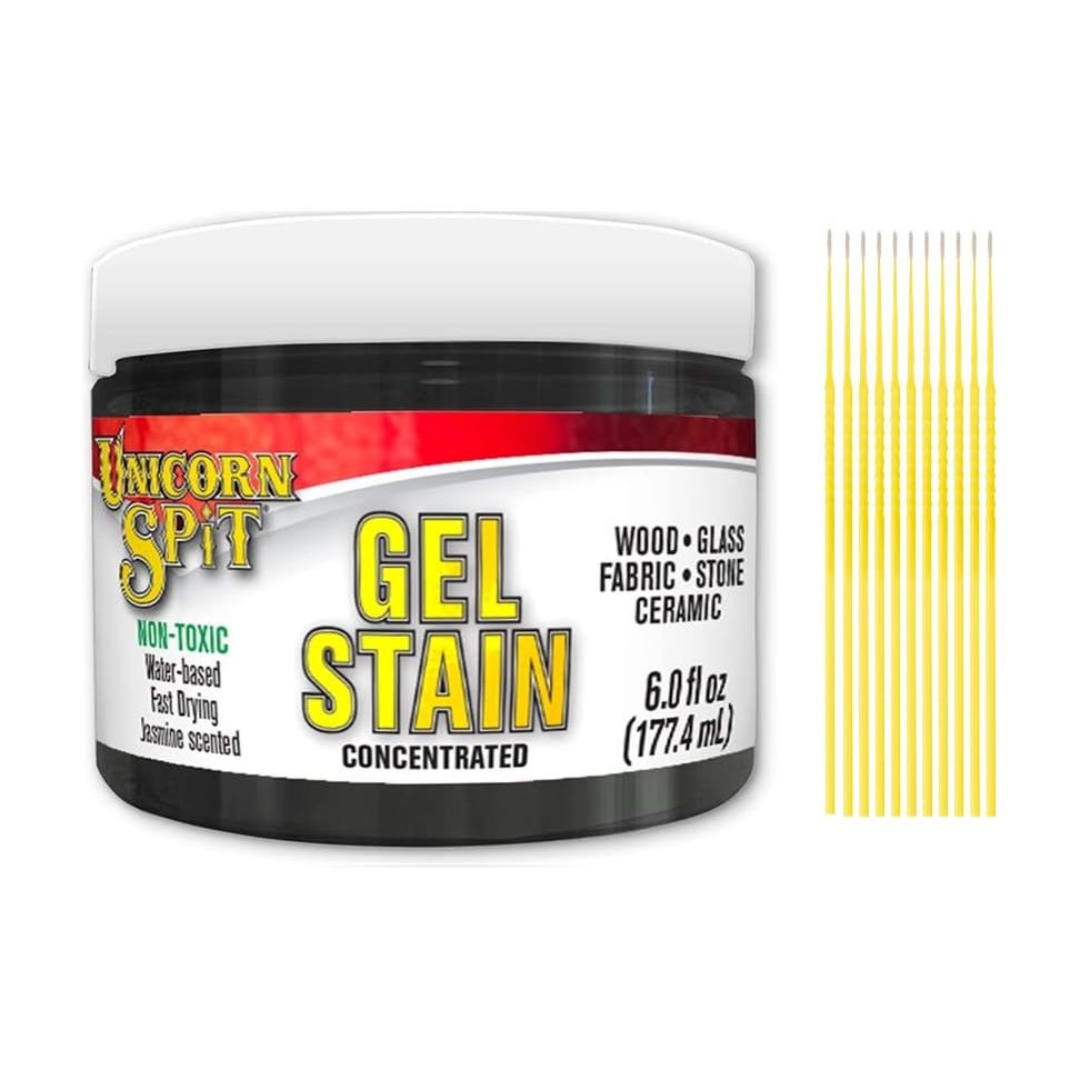 Unicorn SPiT Bundles - 6.0 fl oz. Concentrated Jasmine Scented Stain Gel with Trebbies Detail Sticks (Midnight Blackness)