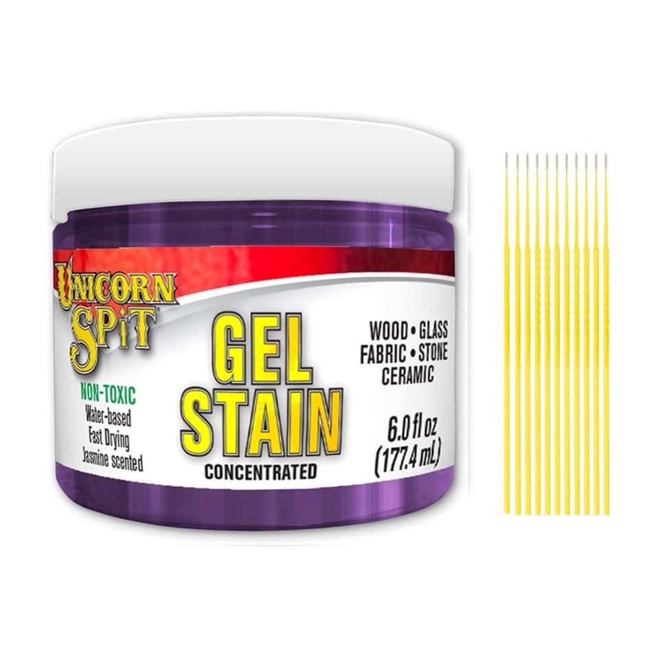 Unicorn SPiT Bundles - 6.0 fl oz. Concentrated Jasmine Scented Stain Gel with Trebbies Detail Sticks (Purple Majesty)