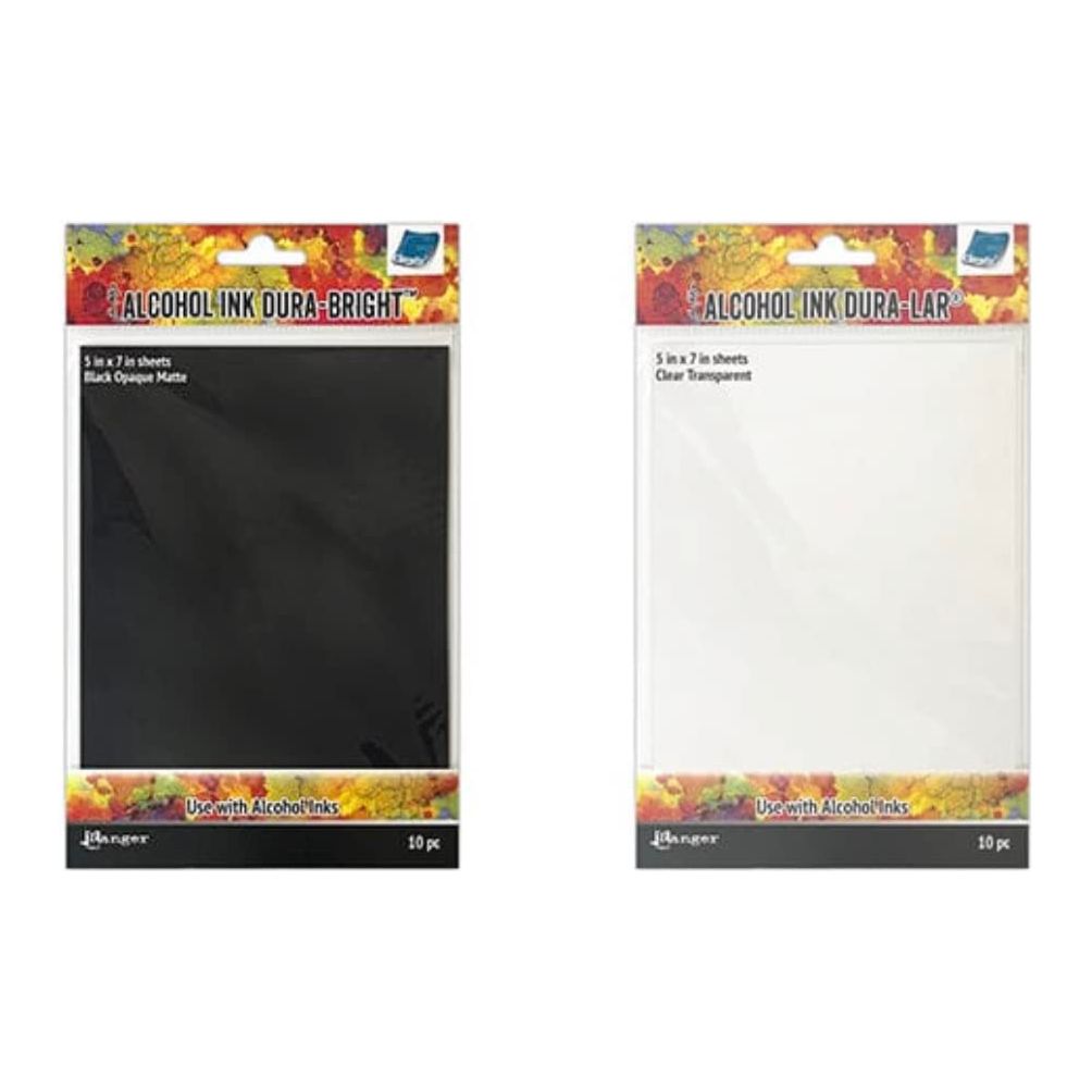 Tim Holtz Alcohol Ink Dura-Bright Black and Clear- Bundle of 2- Jan 2023 Release - Ranger Ink