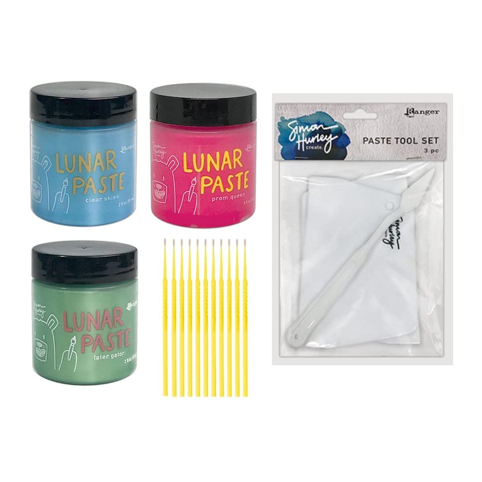 Simon Hurley Lunar Paste Bundle - Clear Skies, Prom Queen, and Later Gator with Paste Tool Set and Trebbies Detail Stick