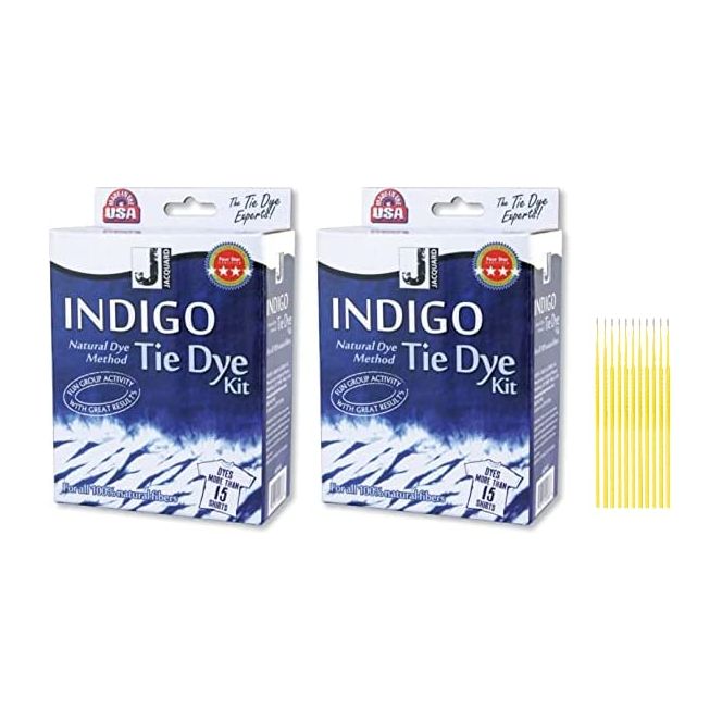 Tie Dye Indigo Kit Bundle - 2 Indigo Tie Dye Kits Plus Trebbies Detail Sticks
