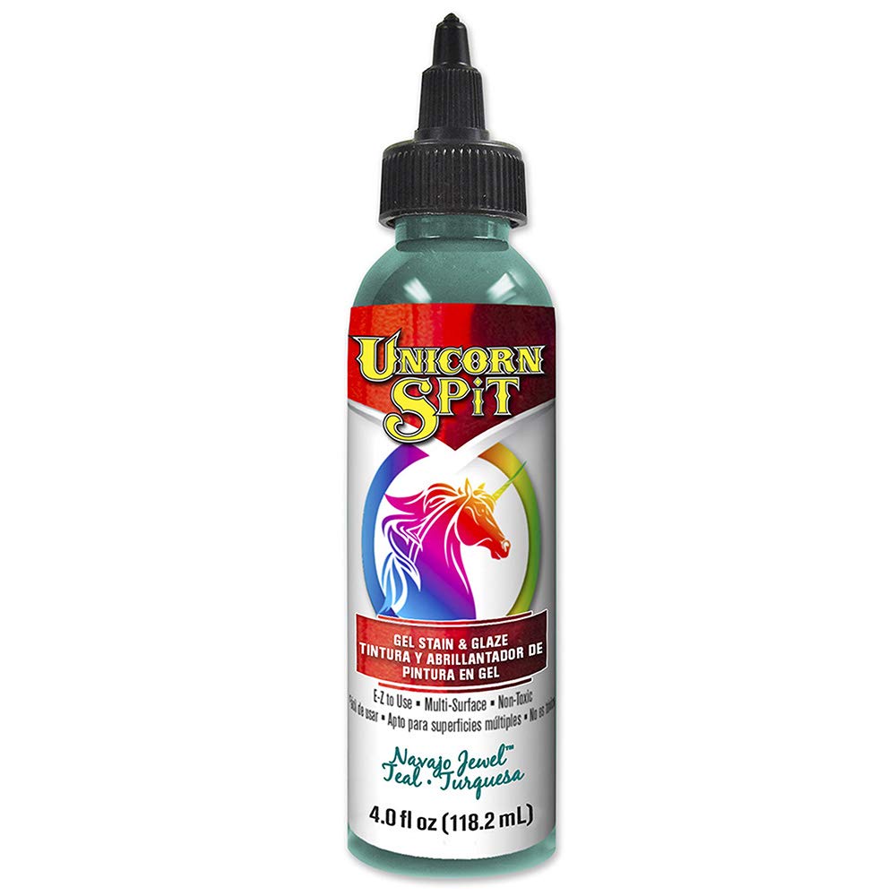 Unicorn SPiT 5770011 Gel Stain & Glaze, Navajo Jewel, 4 Ounce Bottle, 1 Count (Pack of 1), Blue