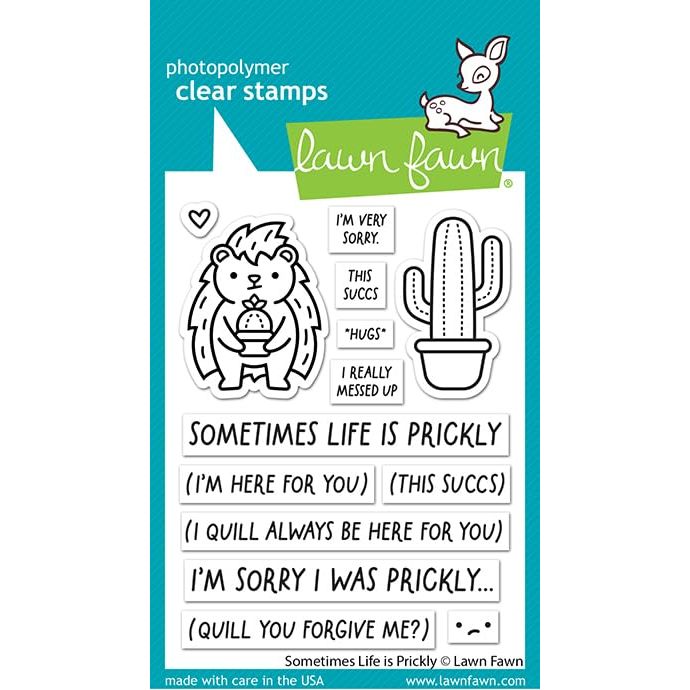 Lawn Fawn Sometimes Life is Prickly - Stamps & Dies - Two Item Bundle