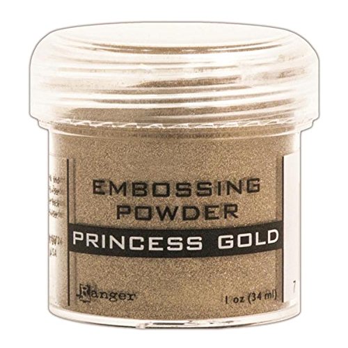 Ranger - Heat Embossing Powder for Cardmaking - Metallic - Gold, Silver, Platinum, Copper & Princess Gold - 5 Item Bundle