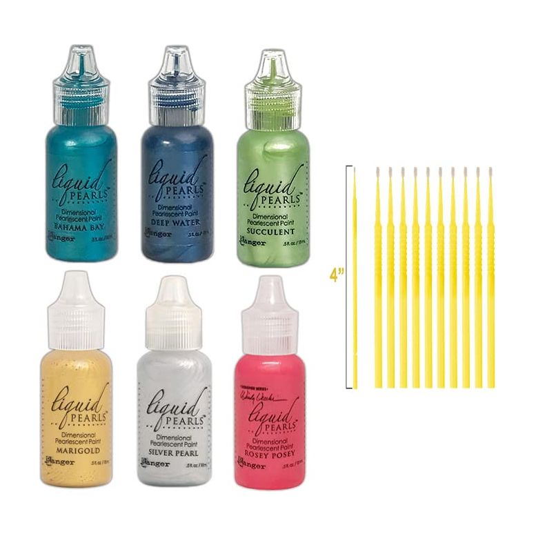 PTP Flash Deals Ranger Liquid Pearls Bundle - 6 Liquid Pearls Blending Sticks (SUCCULENT: Bahama Bay, Deep Bay, Succulent, Rosey Posey, Silver, Marigold)