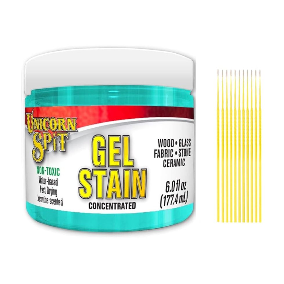 Unicorn SPiT Bundles - 6.0 fl oz. Concentrated Jasmine Scented Stain Gel with Trebbies Detail Sticks (Zia Teal)