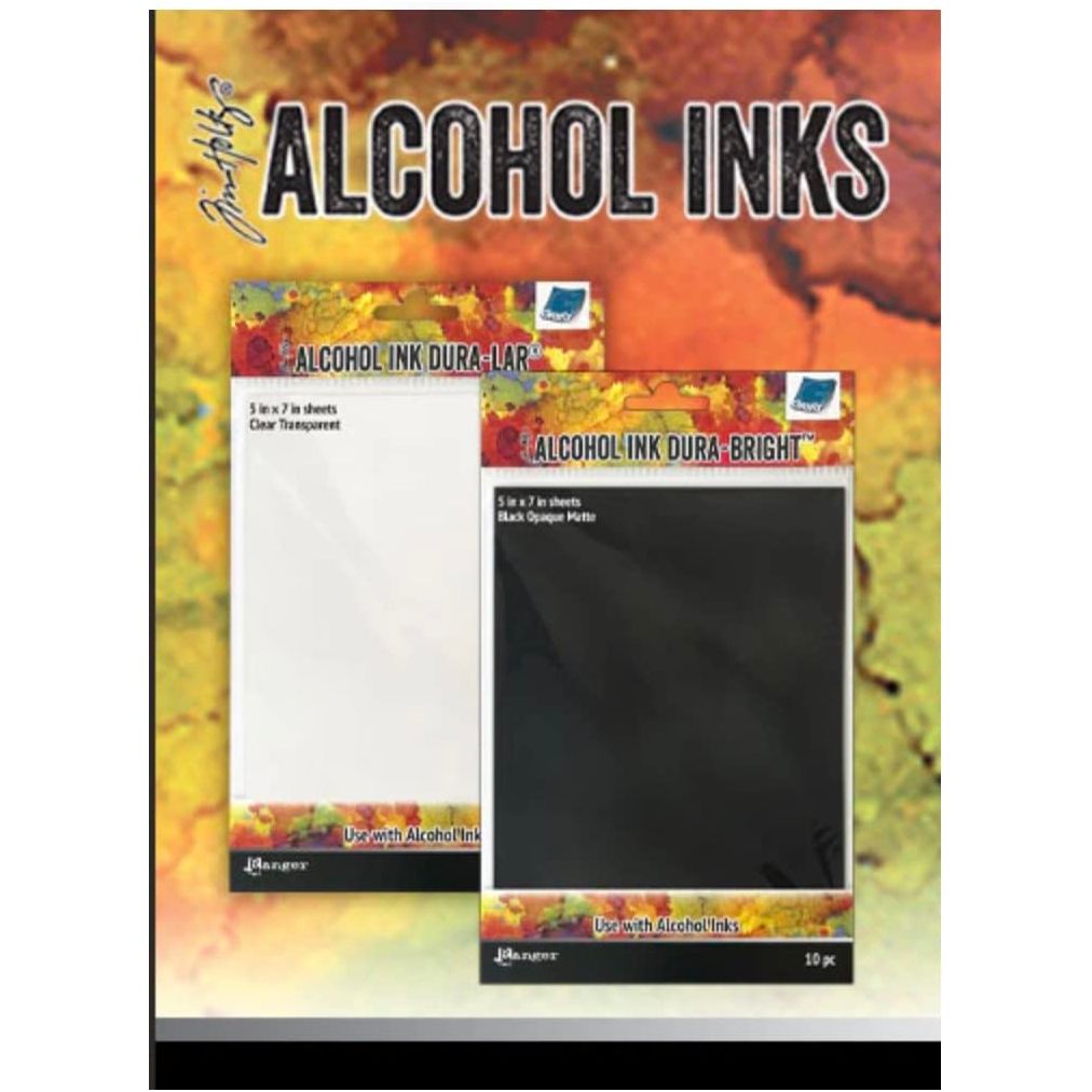 Tim Holtz Alcohol Ink Dura-Bright Black and Clear- Bundle of 2- Jan 2023 Release - Ranger Ink