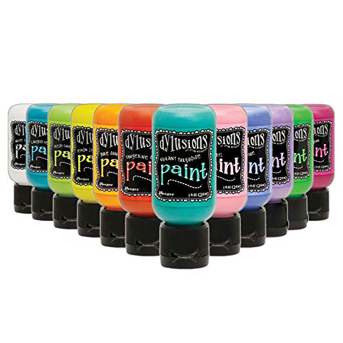 PTP Flash Deals Dylusions Paints Bundle - Flip Cap Art Journal Ready Waterproof Blendable Blending Sticks! (Bright Collection)