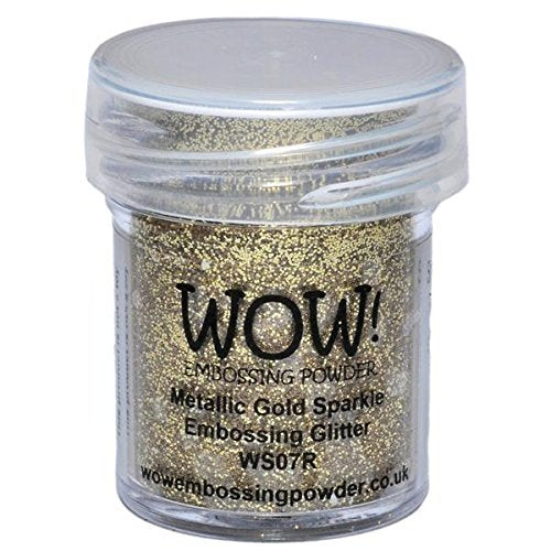 Wow! Sparkle Bundle - Embossing Powders 4 (15ml) Jars Metallic Gold Sparkle, Metallic Copper Sparkle, Pearl Gold Sparkle and Metallic Silver Sparkle (Gold, Silver)