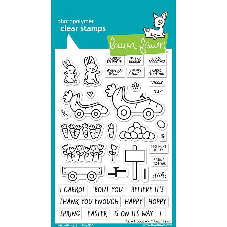 Lawn Fawn Carrot 'Bout You - Stamps & Dies - Two Item Bundle