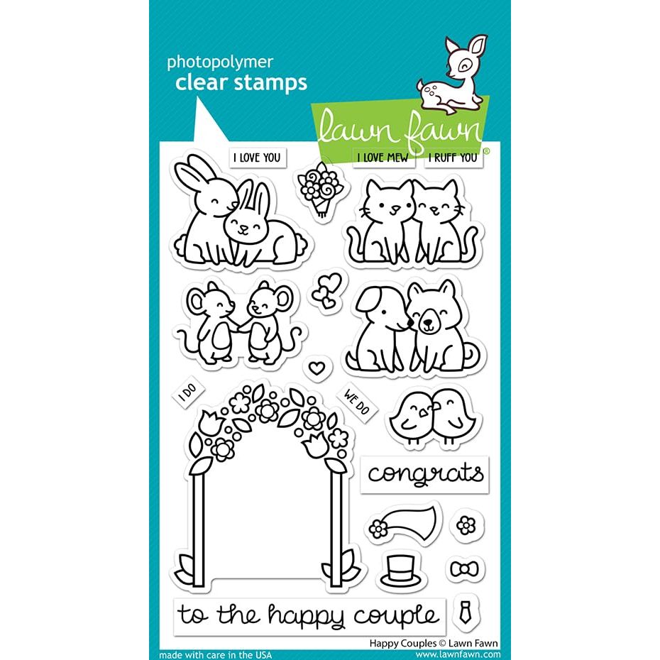 Lawn Fawn Happy Couples - Stamps & Dies - Two Item Bundle