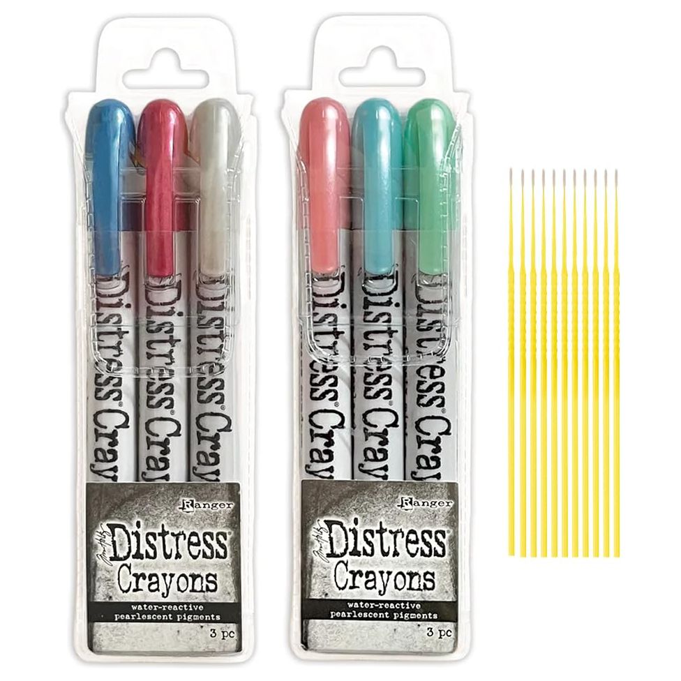 Trebbies Ranger Distress Halloween and Holiday Crayon Bundles - Distress Pearl Crayons Sets #5 & #6 Detail Sticks (HOLIDAY SET)