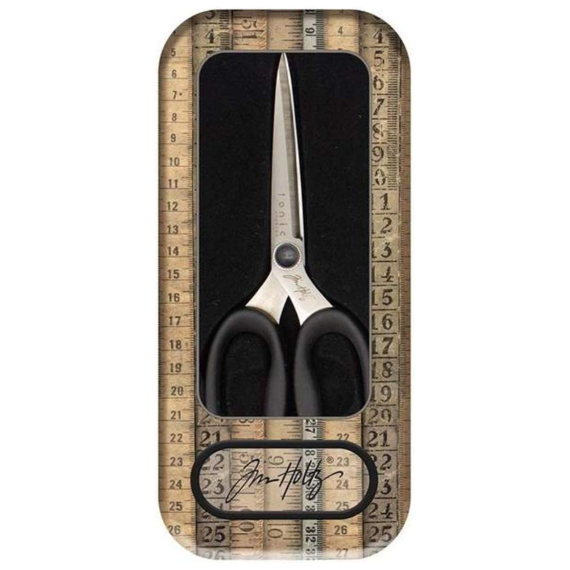 Tim Holtz Haberdashery Scissors - Bundle of Two Pairs of Soft Grip Snip Scissors, 5" and 6"