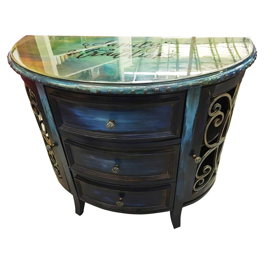 Unicorn SPiT 5770011 Gel Stain & Glaze, Navajo Jewel, 4 Ounce Bottle, 1 Count (Pack of 1), Blue