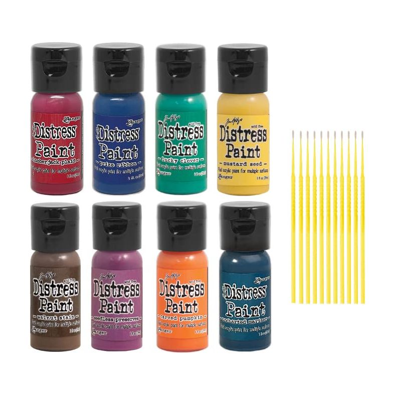 Trebbies Distress Paint Bundles - Water-based Acrylic Distress Paints Detail Sticks (BOLD COLLECTION)