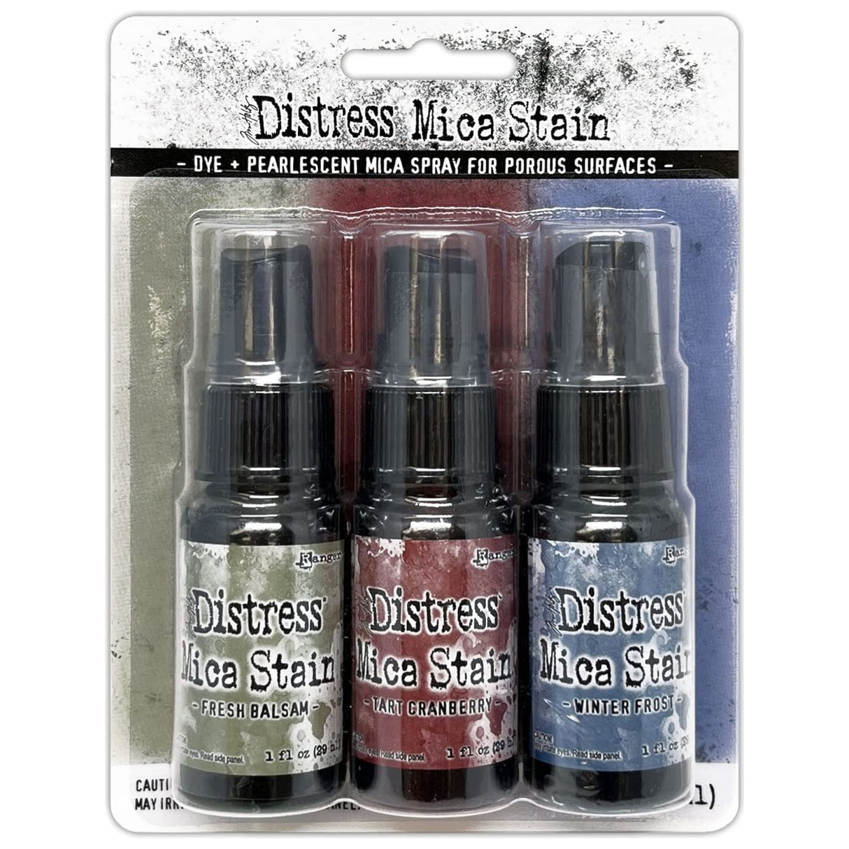 Tim Holtz Distress Mica Stain 2022 Limited Edition - Christmas Set #3 & Set #4 - Six 1 Ounce Bottles, TSCK81159-TSCK81166